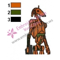 Batlle Droid Star Wars Embroidery Design